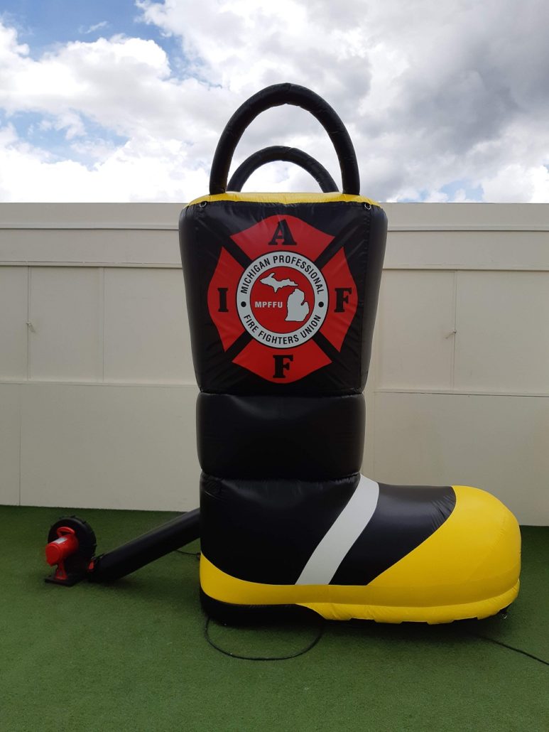 Custom Branded Inflatable Fire Donation Boot