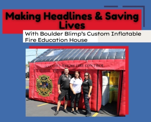 boulder blimp's custom inflatbale fire house