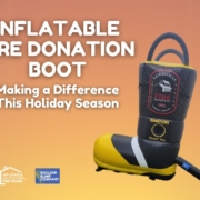 inflatable fire donation boot