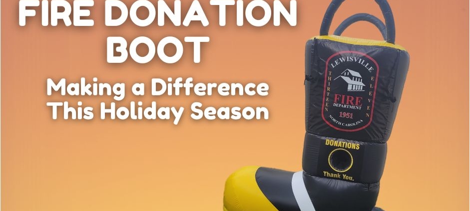 inflatable fire donation boot